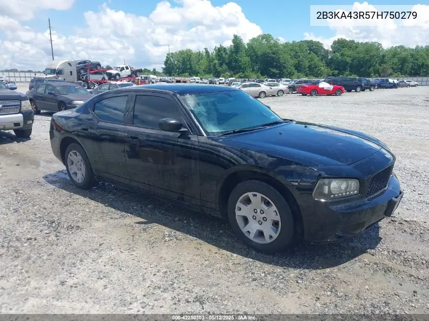 2007 Dodge Charger VIN: 2B3KA43R57H750279 Lot: 42250303