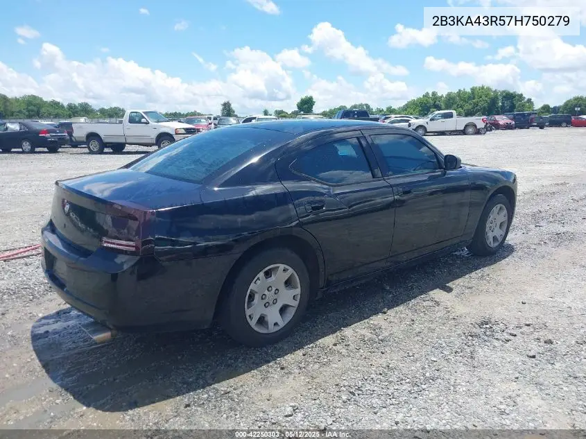 2007 Dodge Charger VIN: 2B3KA43R57H750279 Lot: 42250303