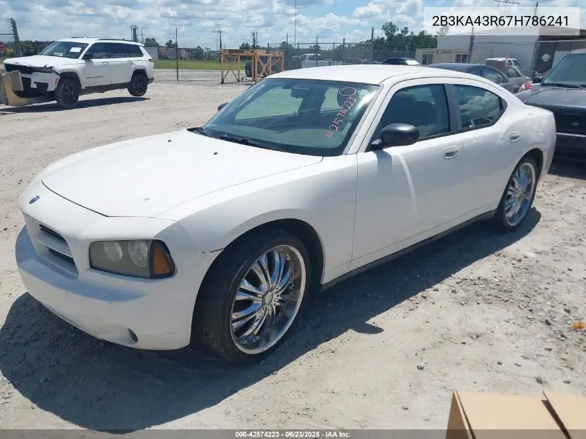 2007 Dodge Charger VIN: 2B3KA43R67H786241 Lot: 42574223