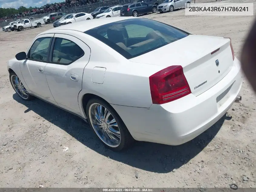 2007 Dodge Charger VIN: 2B3KA43R67H786241 Lot: 42574223