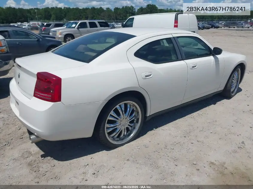 2007 Dodge Charger VIN: 2B3KA43R67H786241 Lot: 42574223