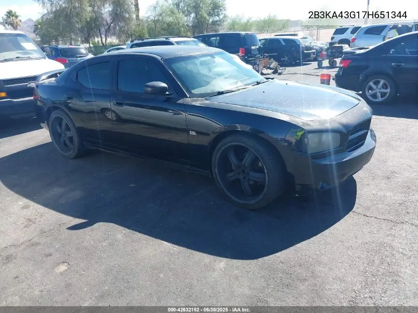 2007 Dodge Charger Se/Sxt VIN: 2B3KA43G17H651344 Lot: 42632152