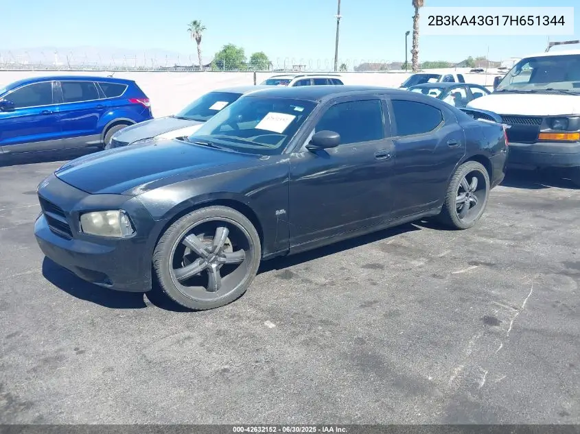 2007 Dodge Charger Se/Sxt VIN: 2B3KA43G17H651344 Lot: 42632152