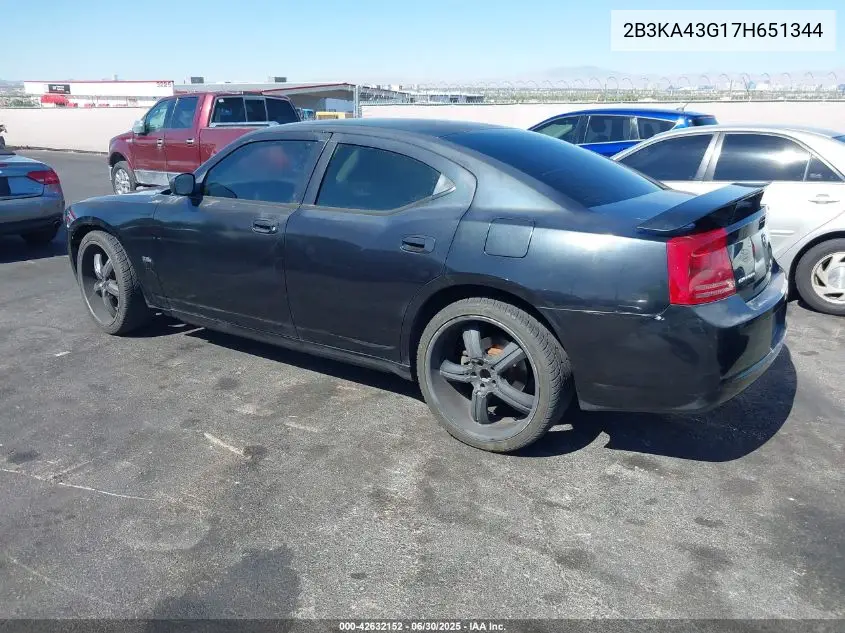 2007 Dodge Charger Se/Sxt VIN: 2B3KA43G17H651344 Lot: 42632152