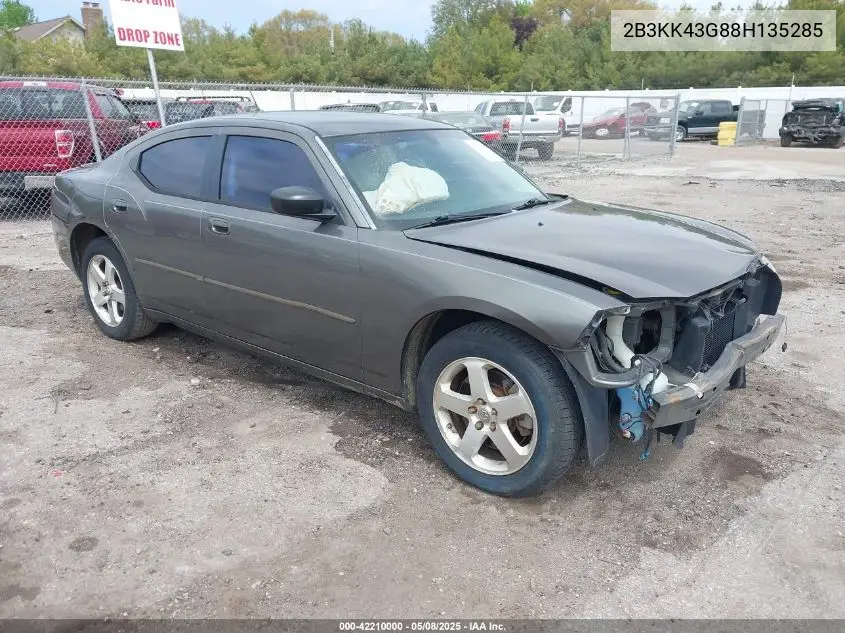 2008 Dodge Charger VIN: 2B3KK43G88H135285 Lot: 42210000
