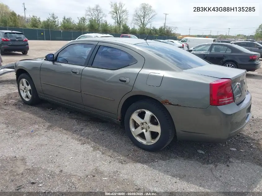2008 Dodge Charger VIN: 2B3KK43G88H135285 Lot: 42210000