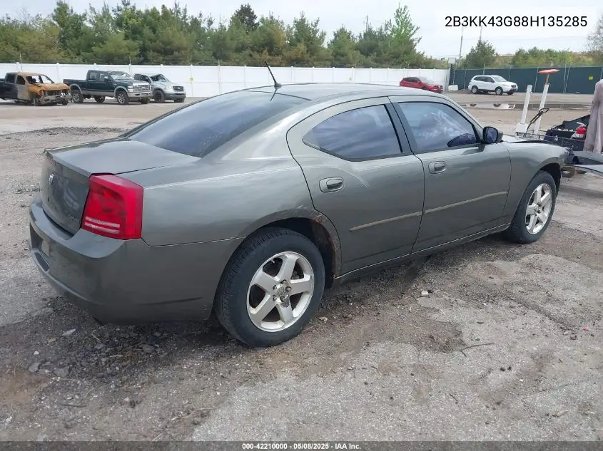 2008 Dodge Charger VIN: 2B3KK43G88H135285 Lot: 42210000