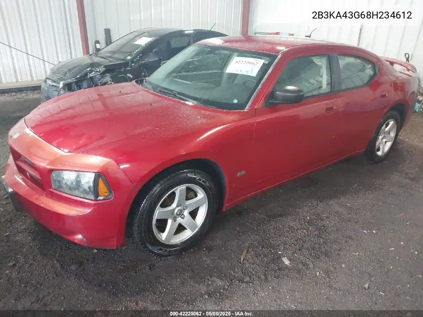 2008 Dodge Charger VIN: 2B3KA43G68H234612 Lot: 42225062