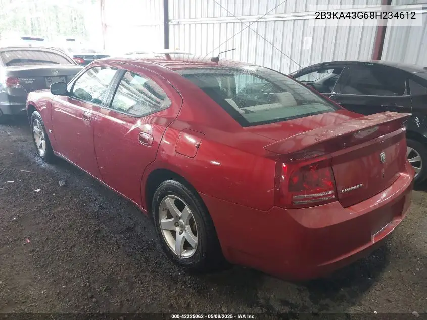 2008 Dodge Charger VIN: 2B3KA43G68H234612 Lot: 42225062