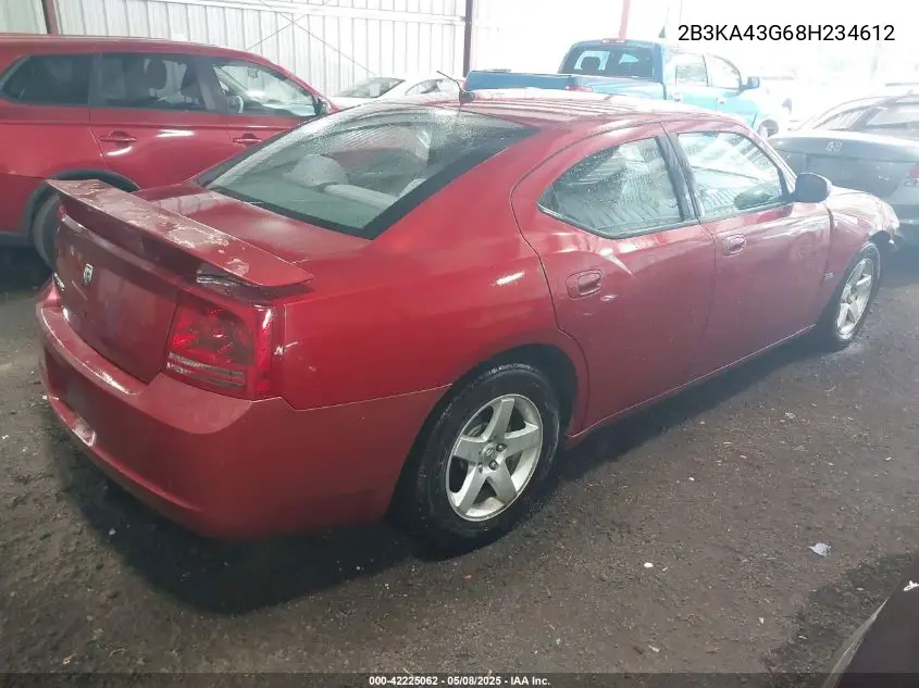 2008 Dodge Charger VIN: 2B3KA43G68H234612 Lot: 42225062
