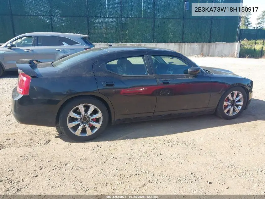 2008 Dodge Charger Srt8 VIN: 2B3KA73W18H150917 Lot: 42540073