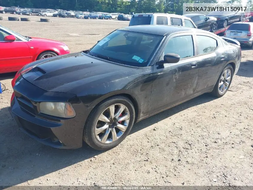 2008 Dodge Charger Srt8 VIN: 2B3KA73W18H150917 Lot: 42540073