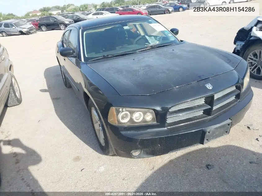 2008 Dodge Charger VIN: 2B3KA43R08H154286 Lot: 42572891