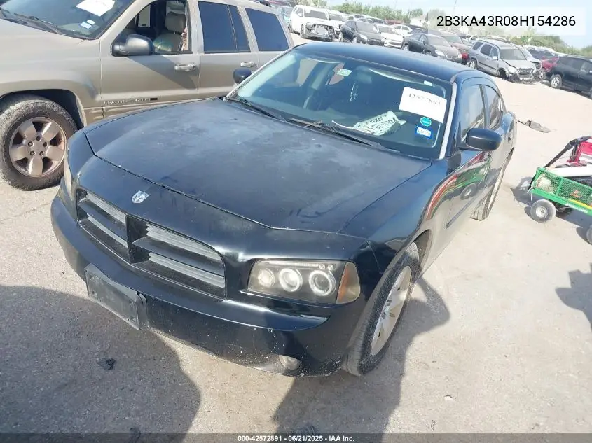 2008 Dodge Charger VIN: 2B3KA43R08H154286 Lot: 42572891