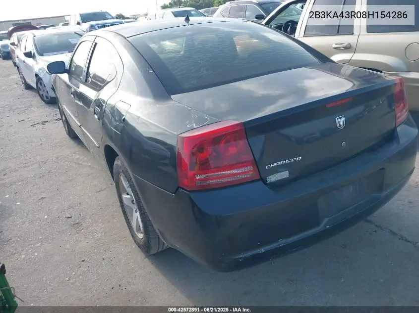 2008 Dodge Charger VIN: 2B3KA43R08H154286 Lot: 42572891