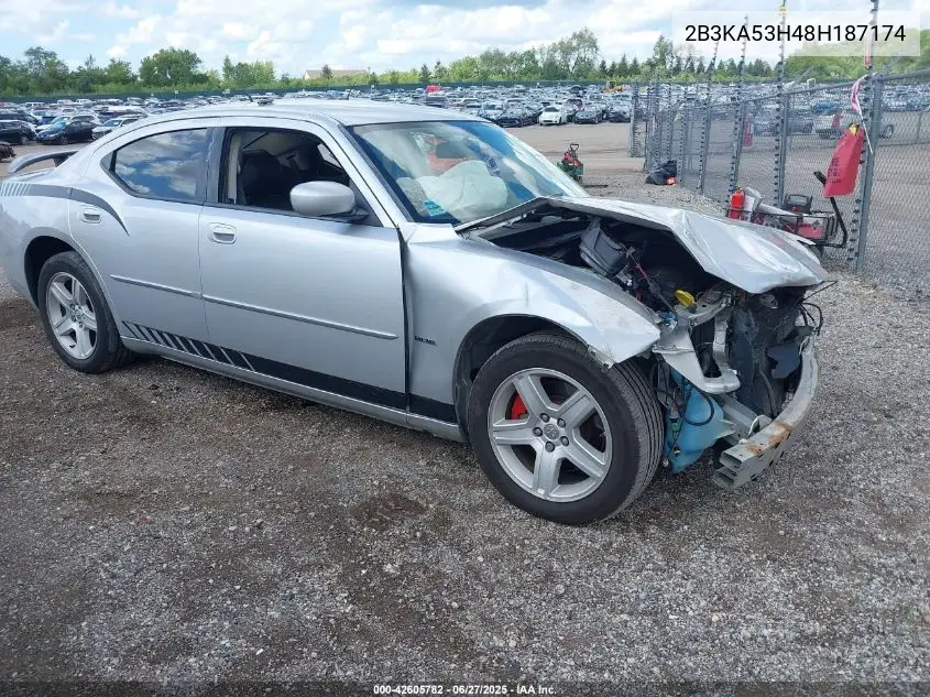 2008 Dodge Charger R/T VIN: 2B3KA53H48H187174 Lot: 42605782