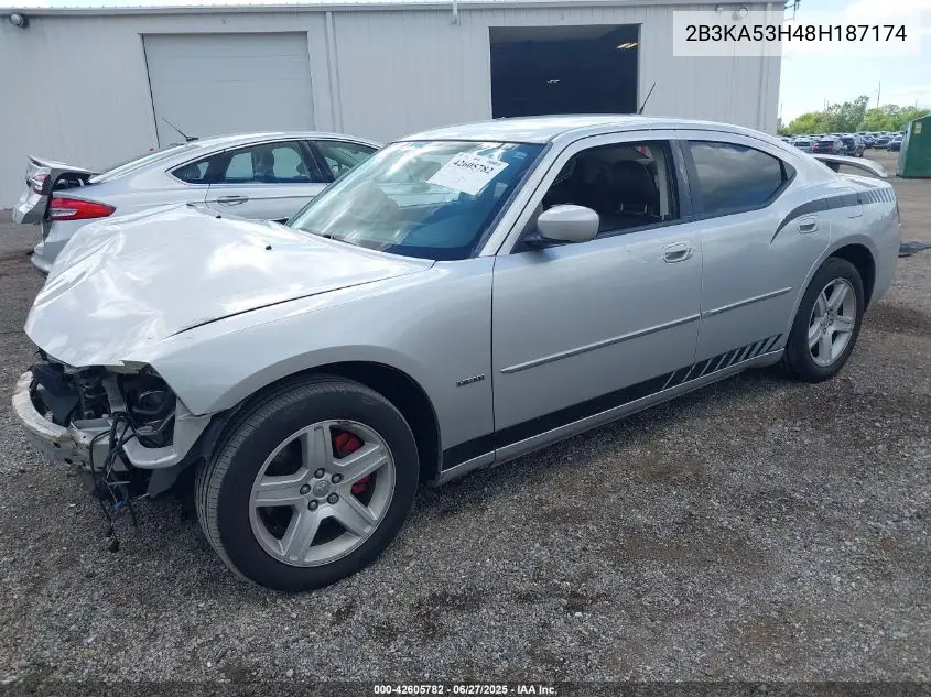 2008 Dodge Charger R/T VIN: 2B3KA53H48H187174 Lot: 42605782