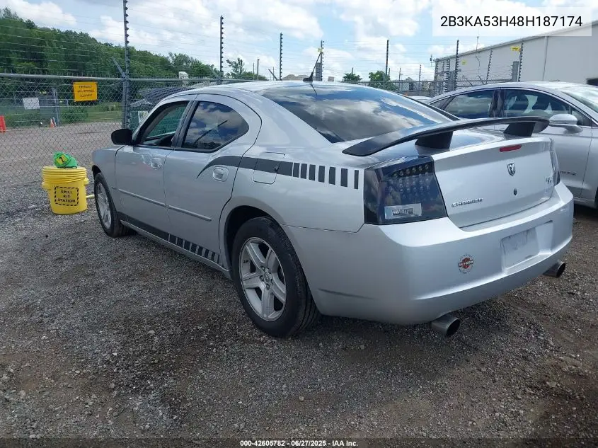 2008 Dodge Charger R/T VIN: 2B3KA53H48H187174 Lot: 42605782