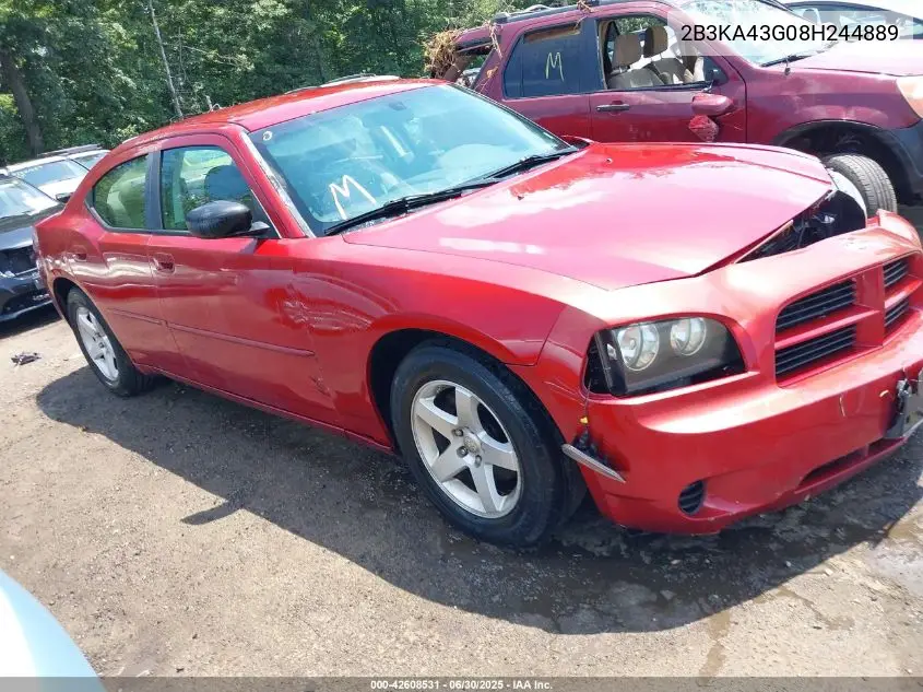 2008 Dodge Charger VIN: 2B3KA43G08H244889 Lot: 42608531