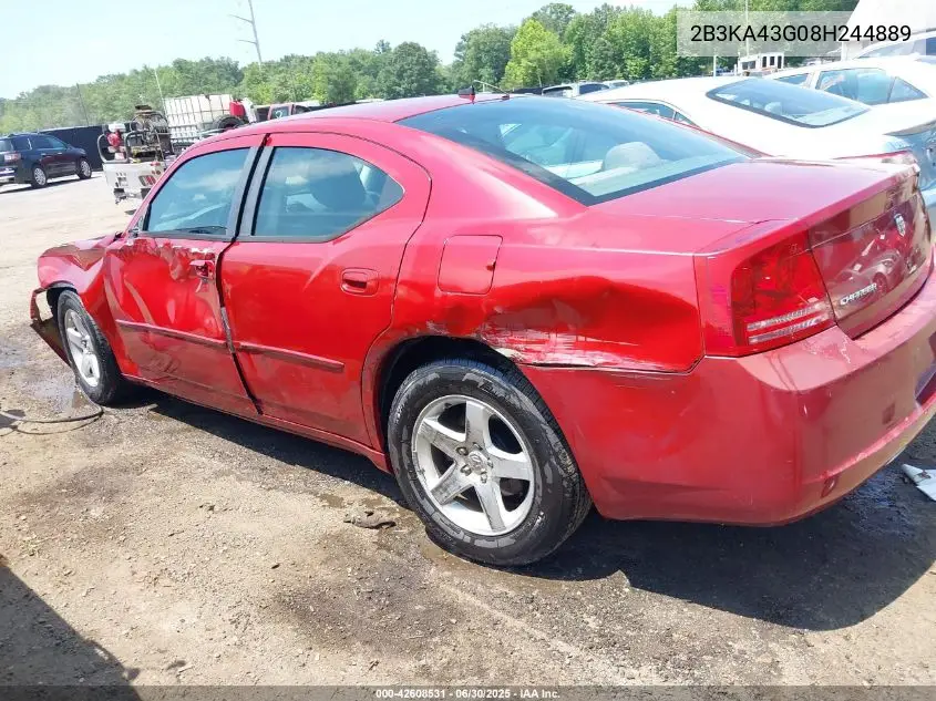 2008 Dodge Charger VIN: 2B3KA43G08H244889 Lot: 42608531