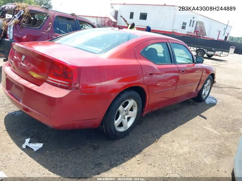 2008 Dodge Charger VIN: 2B3KA43G08H244889 Lot: 42608531
