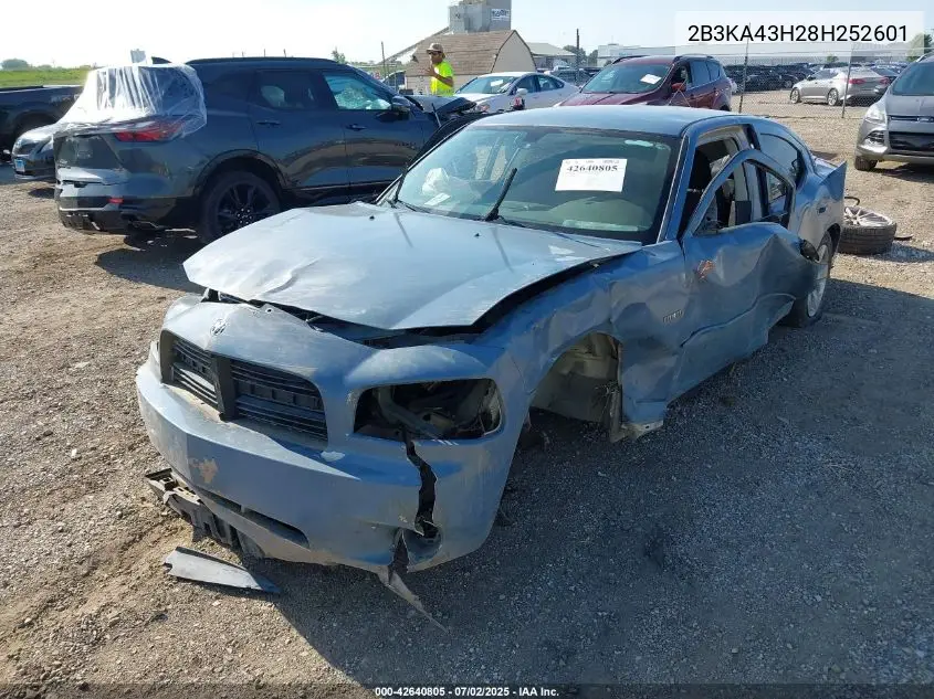 2008 Dodge Charger VIN: 2B3KA43H28H252601 Lot: 42640805