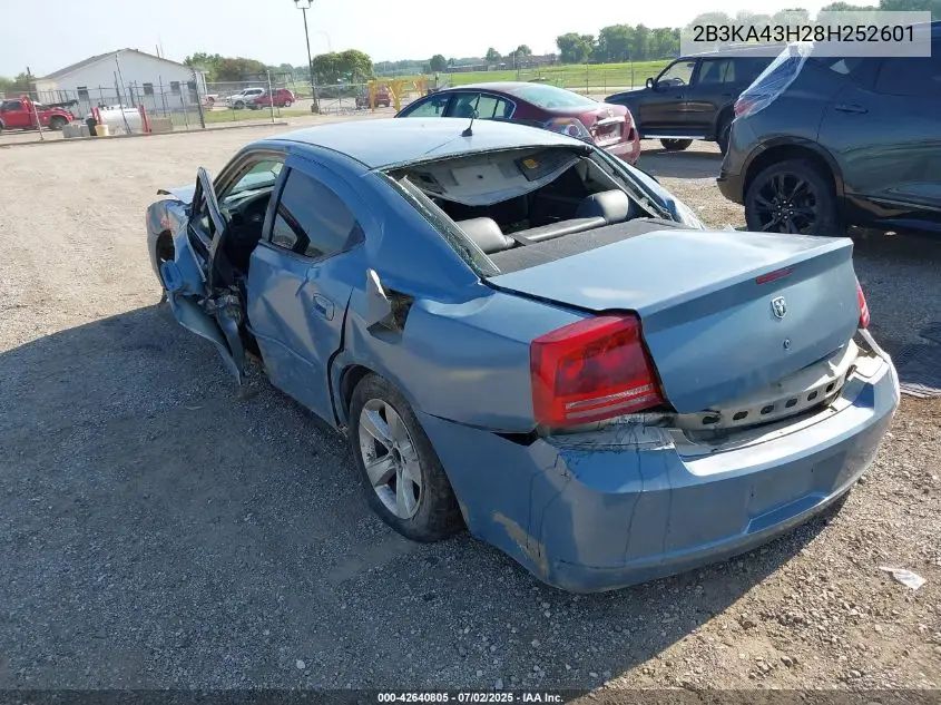 2008 Dodge Charger VIN: 2B3KA43H28H252601 Lot: 42640805