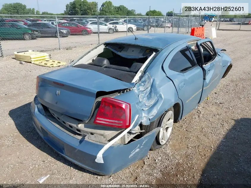 2008 Dodge Charger VIN: 2B3KA43H28H252601 Lot: 42640805