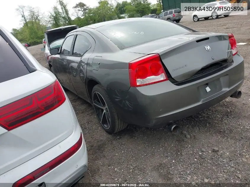 2009 Dodge Charger Se VIN: 2B3KA43D99H505590 Lot: 42250675