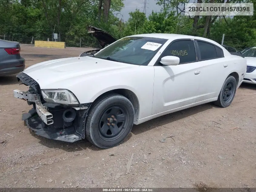2011 Dodge Charger Police VIN: 2B3CL1CG1BH578398 Lot: 42261315