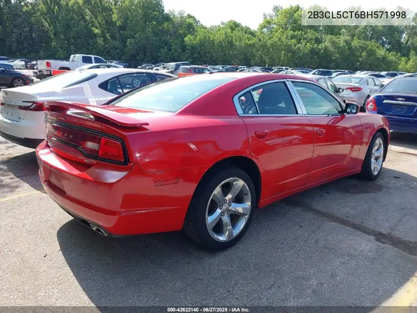 2011 Dodge Charger R/T VIN: 2B3CL5CT6BH571998 Lot: 42622140