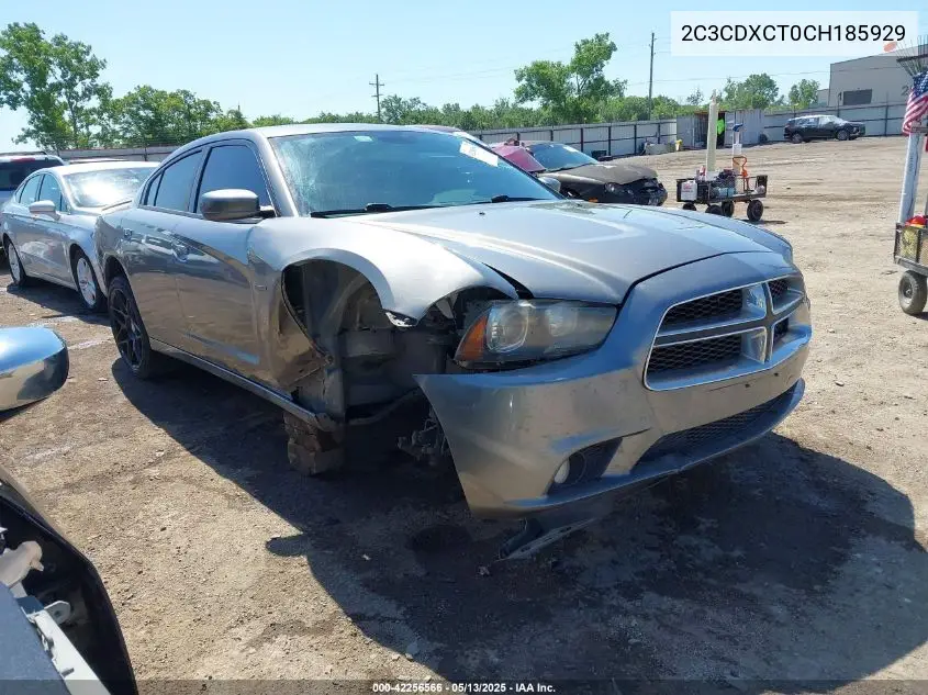 2012 Dodge Charger R/T VIN: 2C3CDXCT0CH185929 Lot: 42256566