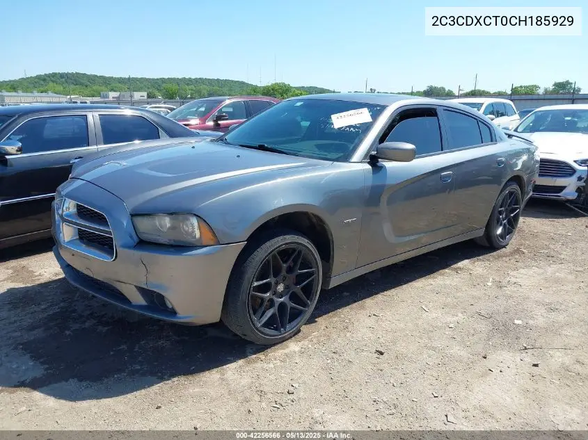 2012 Dodge Charger R/T VIN: 2C3CDXCT0CH185929 Lot: 42256566