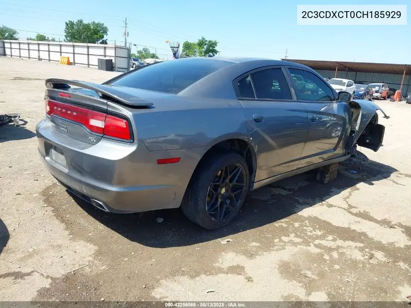 2012 Dodge Charger R/T VIN: 2C3CDXCT0CH185929 Lot: 42256566