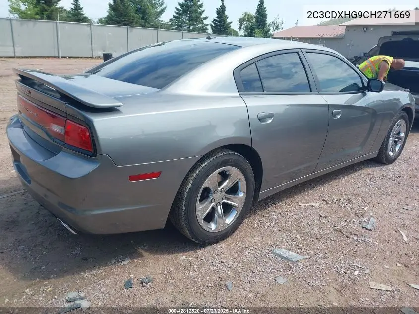 2012 Dodge Charger Sxt VIN: 2C3CDXHG9CH271669 Lot: 42812520