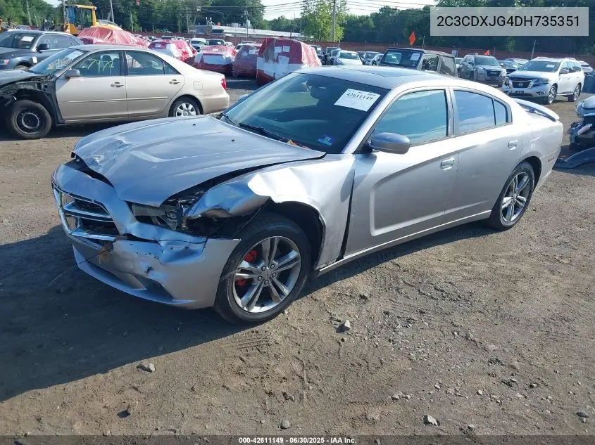 2013 Dodge Charger Sxt VIN: 2C3CDXJG4DH735351 Lot: 42611149