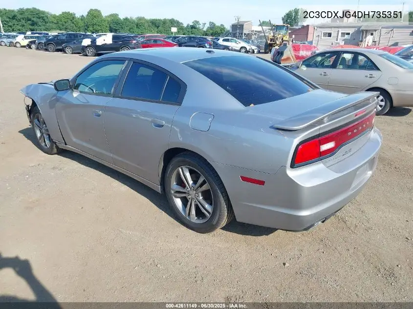 2013 Dodge Charger Sxt VIN: 2C3CDXJG4DH735351 Lot: 42611149