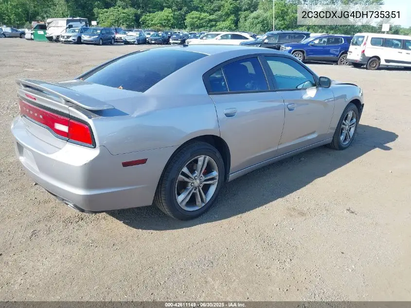 2013 Dodge Charger Sxt VIN: 2C3CDXJG4DH735351 Lot: 42611149