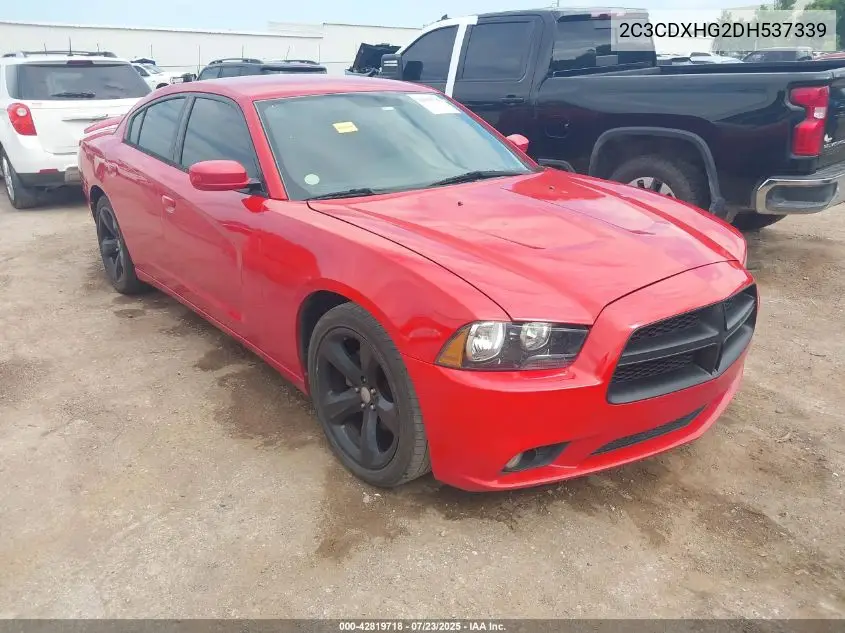 2013 Dodge Charger Sxt VIN: 2C3CDXHG2DH537339 Lot: 42819718