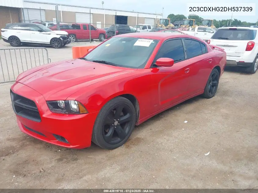2013 Dodge Charger Sxt VIN: 2C3CDXHG2DH537339 Lot: 42819718