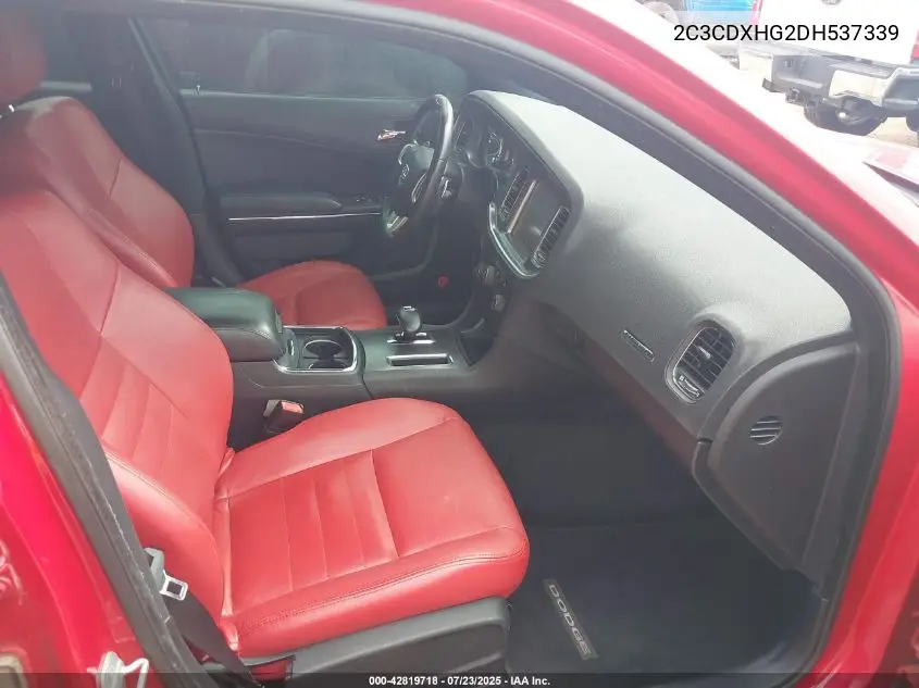 2013 Dodge Charger Sxt VIN: 2C3CDXHG2DH537339 Lot: 42819718