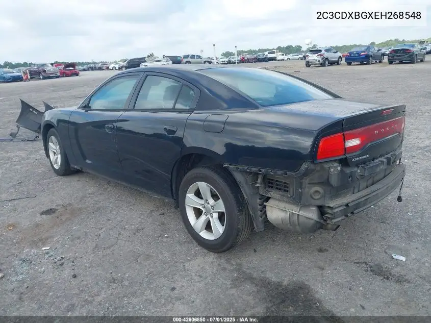 2014 Dodge Charger Se VIN: 2C3CDXBGXEH268548 Lot: 42606850