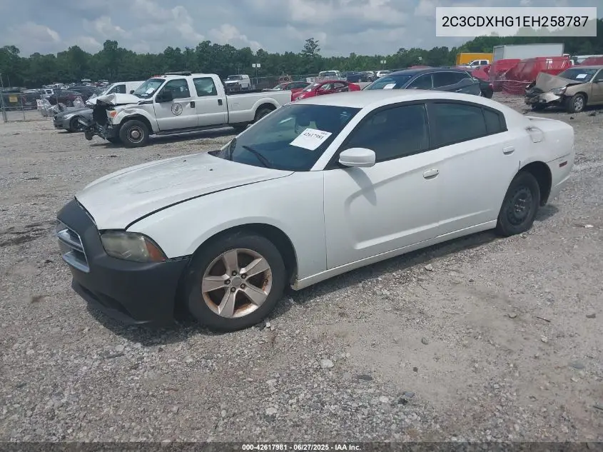 2014 Dodge Charger Sxt VIN: 2C3CDXHG1EH258787 Lot: 42617981