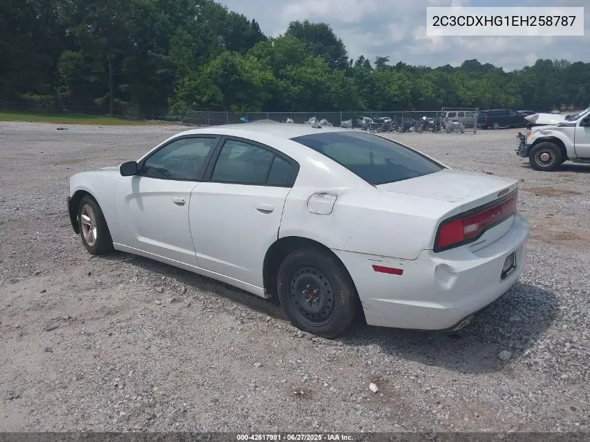 2014 Dodge Charger Sxt VIN: 2C3CDXHG1EH258787 Lot: 42617981