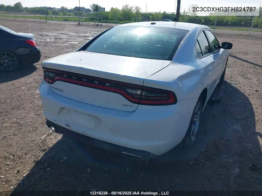2015 Dodge Charger VIN: 2C3CDXHG3FH824787 Lot: 12316226