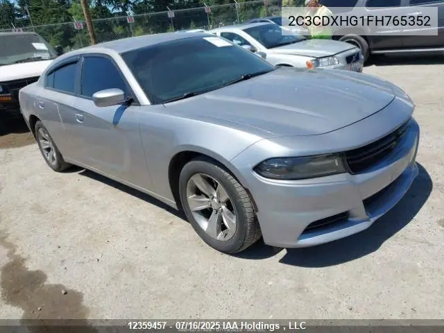 2015 Dodge Charger Sxt VIN: 2C3CDXHG1FH765352 Lot: 12359457