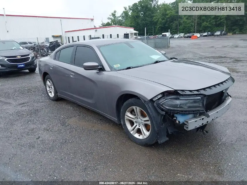 2015 Dodge Charger Se VIN: 2C3CDXBG8FH813418 Lot: 42428017