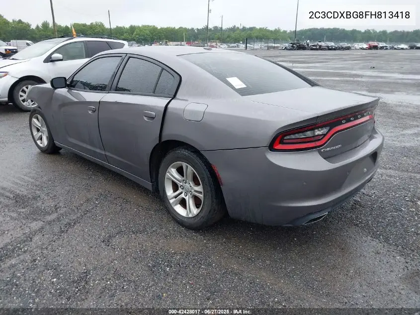 2015 Dodge Charger Se VIN: 2C3CDXBG8FH813418 Lot: 42428017