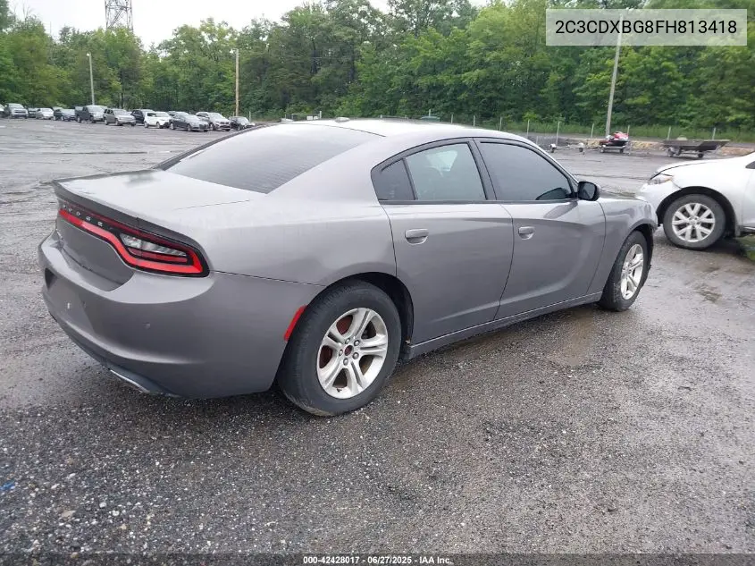 2015 Dodge Charger Se VIN: 2C3CDXBG8FH813418 Lot: 42428017