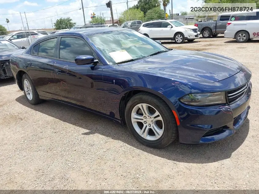 2015 Dodge Charger Se VIN: 2C3CDXBG6FH878724 Lot: 42619452